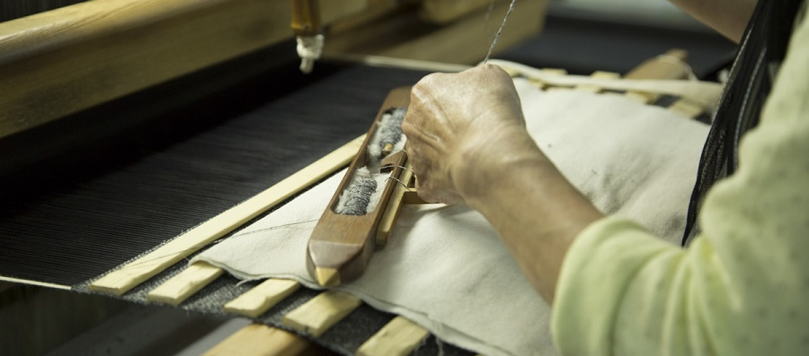 京都丹後のオールハンドメイド　手織り体験